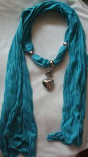  6PCS/Lot Heart Pendants Scarves Fashion Jewelry Scarf Necklace Shawl
