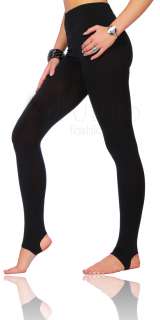 Winter Collection   Black Thick Heavy Seamless Stirrup Leggings Warm 