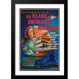 Island of Unfinished Homework 20x26 Framed and Double Matted Movie 