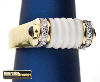 Signature Lagos Caviar Diamond Ring In 18K Yellow Gold Stunning Size 