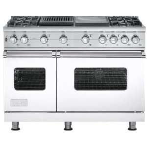   Gas Range With 4 Burners And Grill / Griddle   White