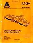 alamo a15iv mower operator parts book manuals 