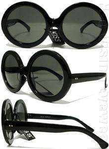 click to see supersized image large round sunglasses by kiss g15 smoke 