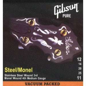  Gibson Banjo Steel Wound 3rd Monel Wound 4th, .012   .025 