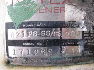 60 X 84 USED ROTEX PELLET SCREENER MODEL 821PS SS/SS  