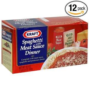 Kraft Spaghetti with Meat Noodles & Sauce Dinner, 19.5 Ounce Boxes 