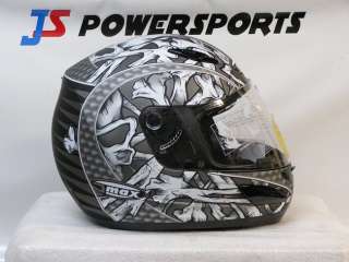 GMAX GM48 BONES HELMET MOTORCYCLE STREET GREY WHITE XXL  