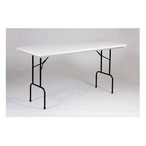   Folding Table, Blow Molded 30X72 Gray Granite Top
