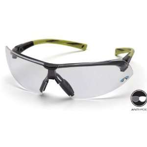   Safety Glasses   Clear Anti Fog Lens, Hi Vis Green Frame SGR4910ST, 12