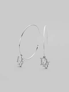 Dior   Logo Hoop Earrings/ 1¼    
