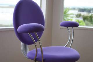 New Art Deco Gas Lift Swivel Chair in Purple  