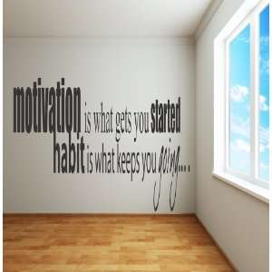  Adhesive Wall Decals   Motivation is what gets you going 