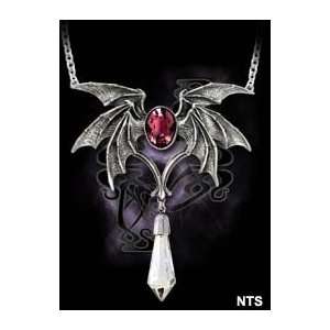    Seraphim Bat Wings Crystal Gothic Necklace 