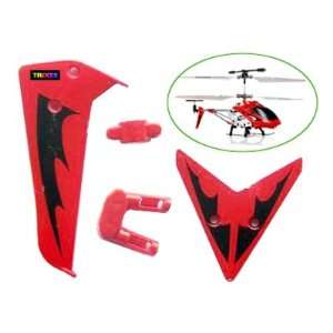  Set of Tail Parts for Syma S107 Gyro Helicopter Red Electronics