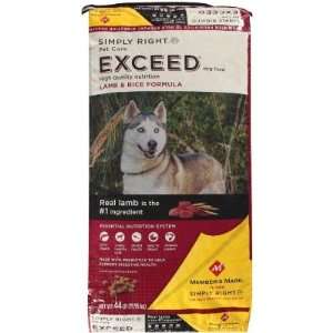  Simply Right Pet Care Exceed Lamb & Rice Formula Dog Food 