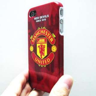 Red New Football Team Manchester United Hard Case For iPhone 4G 4S H59 