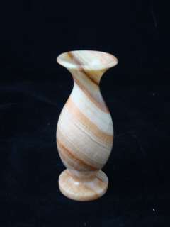 Brown Marble Vase Decorative, Art, NEW 5.5X2.25  
