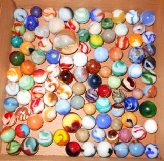 100 BEAUTIFUL OLD,VINTAGE,ANTIQUE MARBLES SG 809  