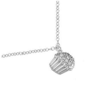 Meira T 14K White Gold & Diamonds Cupcake Charm Necklace