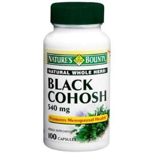  Natures Bounty  Natural Black Cohosh, 540mg, 100 capsules 