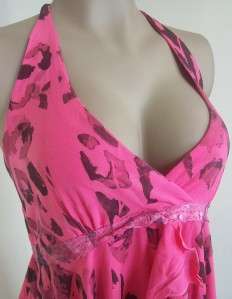 New Maternity Womens Clothes Pink Halter Top Shirt Blouse S M L XL 