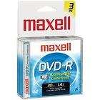 Maxell 3 pk Mini DV Camcorder DVD R 1.4 GB Blank Discs