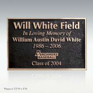 Cast Bronze Plaque   7.5W x 5H   