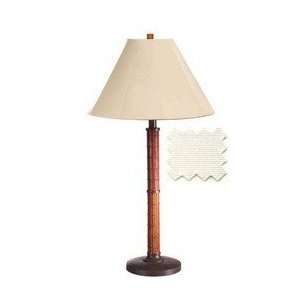  Shady Lady Outdoor Asian Reed Table Lamp w/ Natural White 