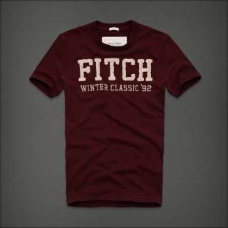 Abercrombie & Fitch Mens T shirts Blue Mountain Burgundy Small  