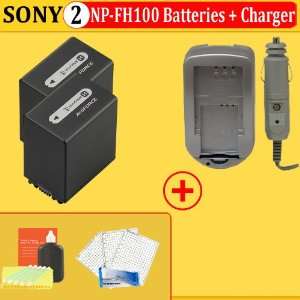  2 Sony NPFH100 H Series Actiforce Hybrid InfoLithium Battery 