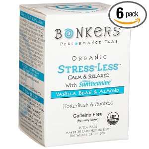 Bonkers Tea Stress Less Caffeine, 18 Count, Bag (Pack of 6)  
