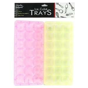 12 Packs of 2 Square Ice Cube Trays 8 1/2x4
