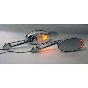 Custom LED Lighted Turn Signal Motorcycle Mirrors   Frontiercycle 