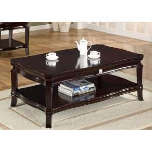   Table with Storage Drawer in Deep Espresso Finish Furniture & Decor
