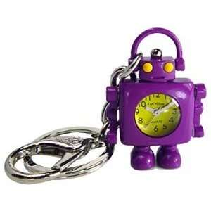  Novelty Mini Robot Clock KEYCHAIN TOKIBOT; DJ Purple 