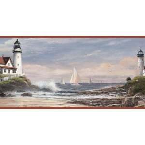  Burgundy Guiding Light Wallpaper Border