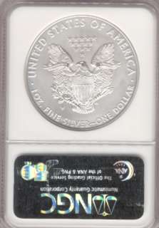 2008 W SILVER EAGLE $ MS 70 NGC  