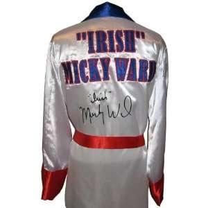   Micky Ward Signed Boxing Robe   Autographed Boxing Robes and Trunks