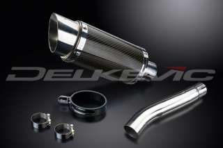 Delkevic MINI 200mm ROUND CARBON FIBRE SILENCER GSX R600 / 750 08 11