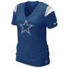 Nike NFL Fashion V Neck T Shirt   Womens   Cowboys   Navy / Grey