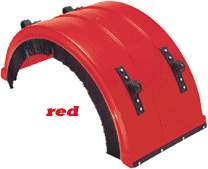 Orange Poly Truck Fenders with Mounting Kit Included 1 Pair Spray Mate 
