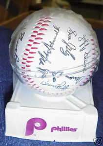 Signed PHILADELPHIA PHILLIES 1988 TEAM Baseball ~ MLB  