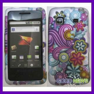 for Boost Mobile Samsung Galaxy Prevail Flower Blast Rubberized Hard 