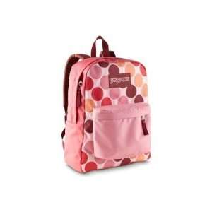  Jansport superbreak backpack   pink spots polka dots 