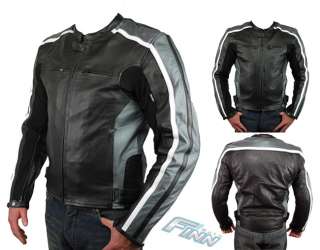 Mens Street Retro Motorcycle Sports Bike Leather Jacket  