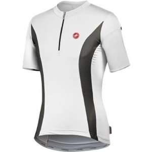   Split Short Sleeve Cycling Jersey   white/anthracite/red   A8001 109