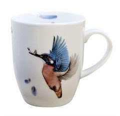 Wildlife Porcelain Mugs by Marjolein Bastin. Kingfisher  