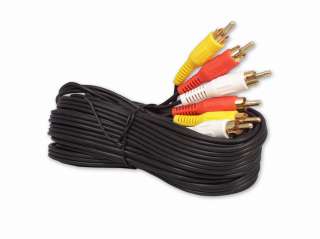 25 FT 3 RCA (L + R + V) Composite AV Audio Video Cable Gold Plated 