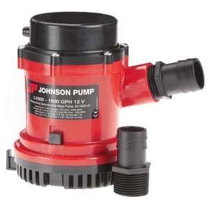 Johnson Pump 1600 GPH Bilge Pump 1 1/8 Hose 12V Sports 