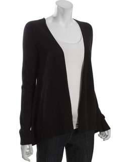 Diane Von Furstenberg black cashmere Kineks open front cardigan
